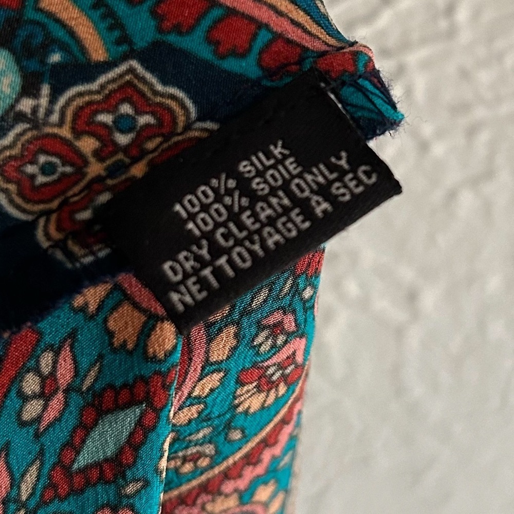 Tolani 100% Silk Boho Kimono / Open Front – O/S - Picture 6 of 6